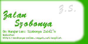 zalan szobonya business card